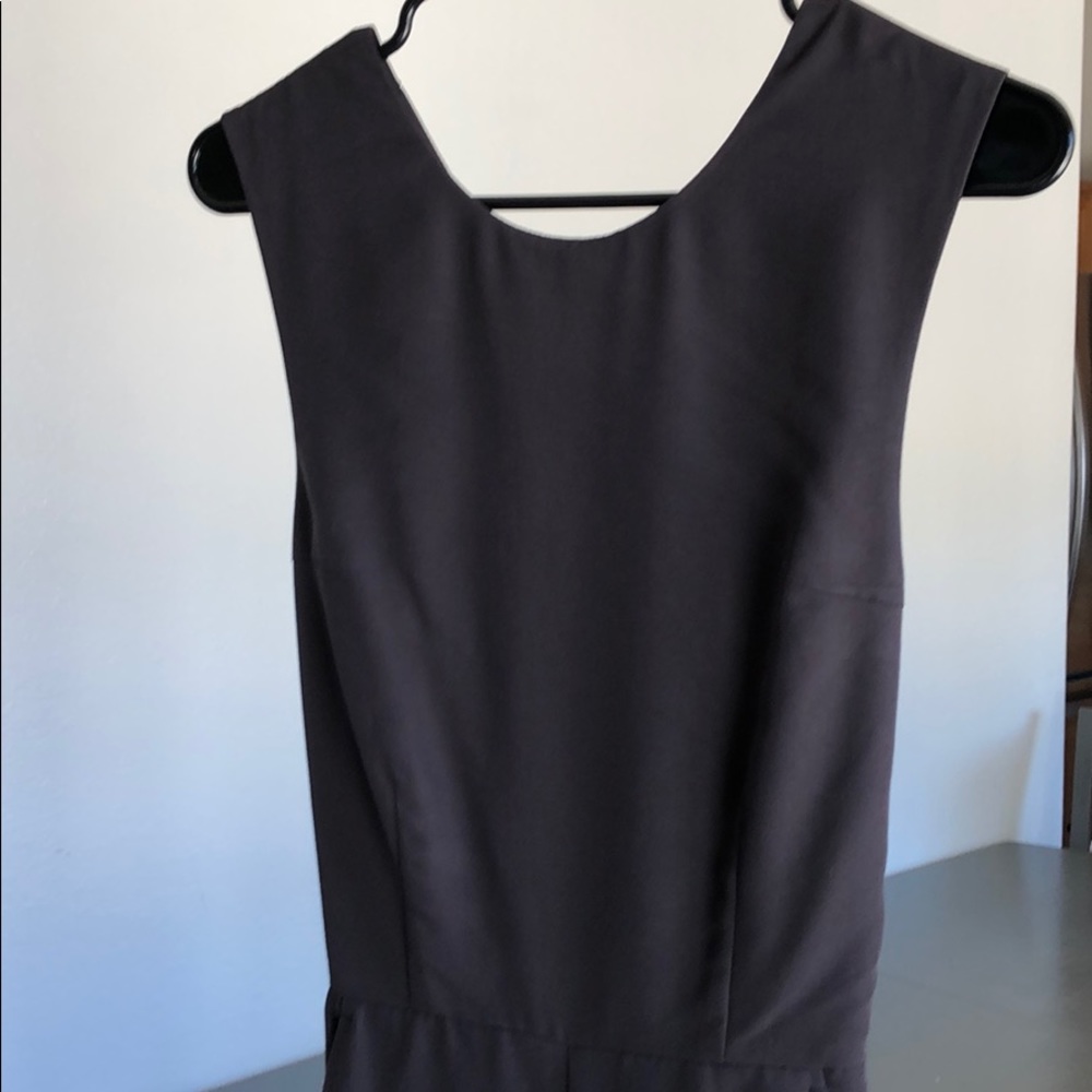 Black jumpsuit with lace up back detailing